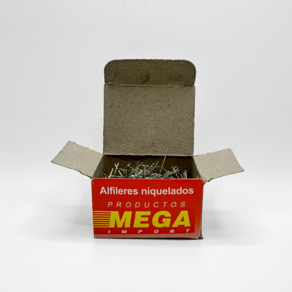 Caja de alfileres niquelados 20,30 mm